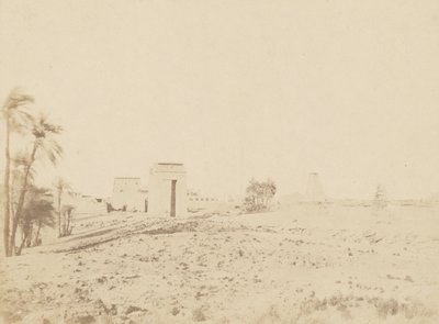 (Temple et palmiers, vue des ruines, Karnak) - John Beasly Greene